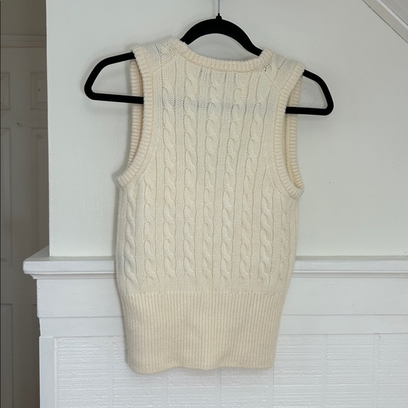 Louis Vuitton Uniforms Ivory Color Fleece Wool Mohair Blend Sweater size Small - Picture 4 of 6